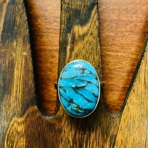 Sterling Silver Ring 925 Ring Turquoise Stone Boho